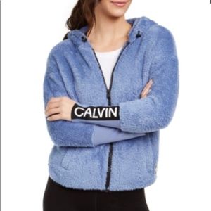 Calvin Klein Performance Faux-Shearling Zip Hoodie